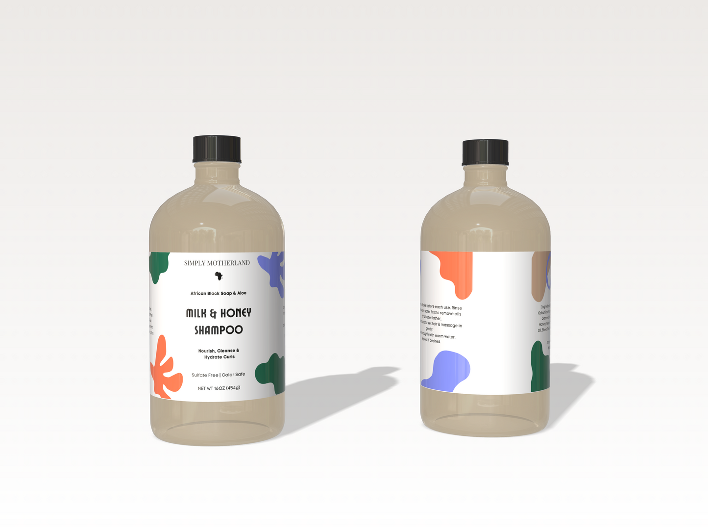 African Black Soap Milk & Honey Shampoo, Nourishing and Gentle Hair Care, Spray-in Hair Growth Shampoo