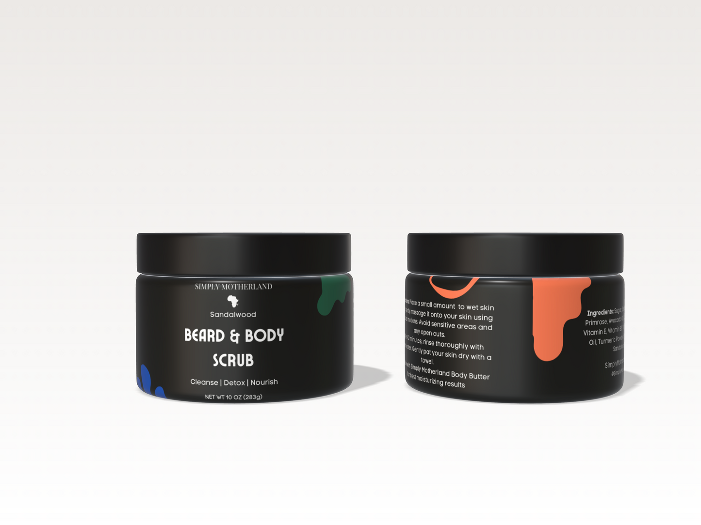 Beard & Body Scrub and Shea & Mango Body Butter Bundle! Body Exfoliator & Body Butter for Him, for Softer Skin!
