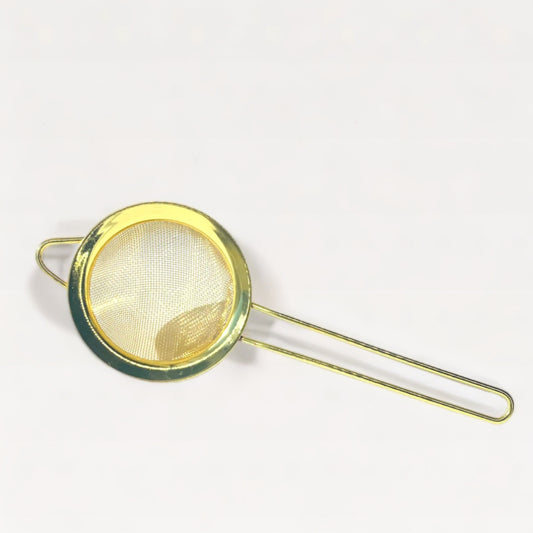 Stainless Steel Gold Tea Strainer, Loose Leaf Tea Accessory